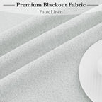 RYB HOME 100% Blackout Curtains for French Door, Privacy Lightweighted Door Window Curtains Thermal Insulated for Kitchen Living Room Easy to Install Blinds, W26 x L80 inch, 1 Pc, Greyish White - Image 5
