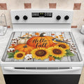 Fall Stove Top Cover for Electric Stove 28" x 20" Autumn Sunflowers Pumpkin Glass Flat Heat-Resistant Top Stove Mat for Kitchen Ceramic Countertop Oven Induction Cooktop by KIYIYZER