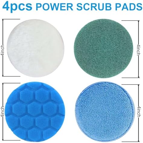 Brush Heads Set, 5 Pack 4 inches Cordless Electric Spin Scrubber Replaceable Brush Heads for Household Cleaning Brushes/Bathroom/Floor/Tile/Car - Image 5