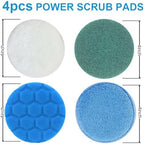 Brush Heads Set, 5 Pack 4 inches Cordless Electric Spin Scrubber Replaceable Brush Heads for Household Cleaning Brushes/Bathroom/Floor/Tile/Car - Image 5