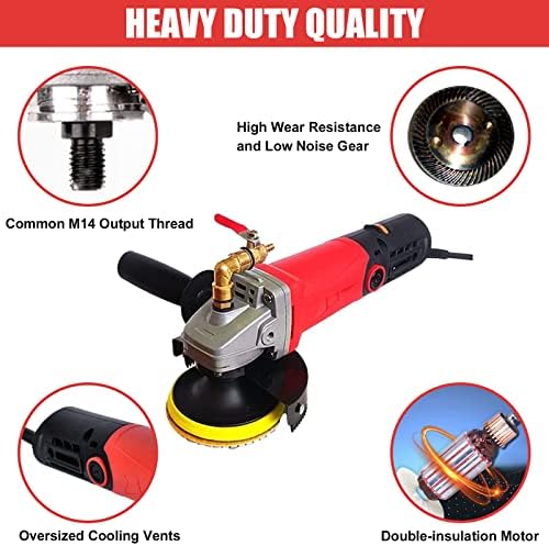 Wet Polisher with 4'' Diamond Polishing Pad Tools Kit, Variable Speeds, 860W/110V Wet Buffer, Low-noise Buffing Machine for Concrete / Stone Countertop, Floor Surface, Marble, Ceramic Tile - Image 3