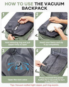 coofay Vacuum Backpack Travel with Pump Vacpack Travel Backpack with Vacuum System Mochila de Viaje Compresion al Vacio Easyvacpack Airbag Backpacks for Traveling Carry on Luggage - Image 3