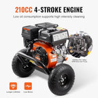 VEVOR Gas Pressure Washer, 3500 PSI 2.6 GPM, Gas Powered Pressure Washer with Aluminum Pump, Spray Gun and Extension Wand, 5 Nozzle Set, for Cars, Fences, Homes, Driveways, Patios Furniture Horizontal - Image 3