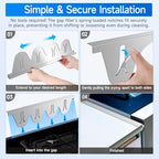 Stainless Steel Stove Gap Covers, Heat Resistant, Easy to Clean, Fits Stove & Countertop Gaps, Adjustable Length 13.8" to 27.5", Width 0.79"(Silver) - Image 2