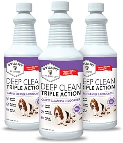 Stuart Pet Supply Co. Professional Strength Deep Clean (Gal.) 3X Carpet Cleaner Solution & Deodorizer, Concentrated Encapsulating Carpet Shampoo, Pet Odor & Dirty Carpet Cleaning Solution 128 fl oz. - Image 5