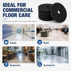 13 Inch Black Stripping Floor Pads, Extra Thick 2.3 cm, 5 Pack - Image 6