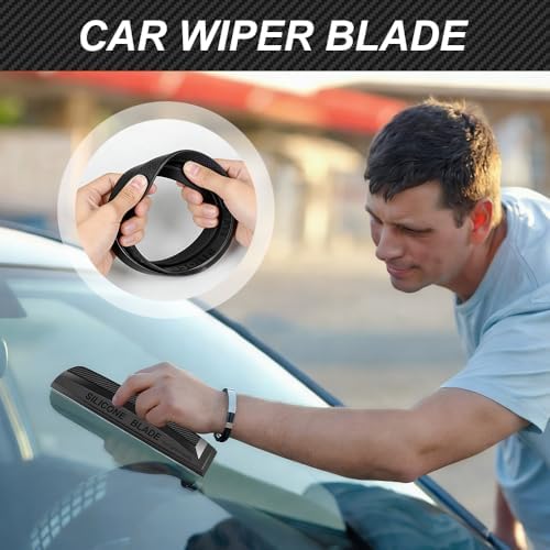 Side Mirror Squeegee, Window Cleaner Tool, Retractable Car Side Mirror Squeegee with Telescopic Long Handle, Car Mini Portable Window Cleaner Tool for Rainy Weather (Black-2) - Image 3