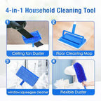Ceiling Fan Cleaner Duster with 72" Extension Pole & 4 Reusable Pads, High Ceiling Fan Blade Cleaning Tool, Flexible Microfiber Duster for Baseboard,Blinds,Cobwebs,Floor, -Lightweight & Washable - Image 6