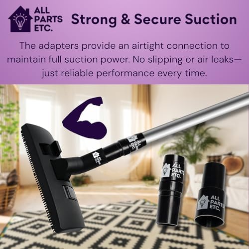 Universal Vacuum Floor Brush Kit with 2 Adapters – Fits 1.25”, 1.375” & 1.5” Connections – Compatible with Shark, Miele, Shop Vac, Bissell, Kenmore, Eureka, Dirt Devil & More - Image 6