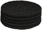 PRO SOURCE Floor Stripping Pads: Black Coarse Polyester, 17" Diameter, Pack of 5 by PROSOURCE