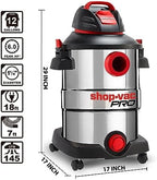 Shop-Vac 12 Gallon 6.0 Peak HP Stainless Wet/Dry Vacuum, Heavy Duty - Image 6