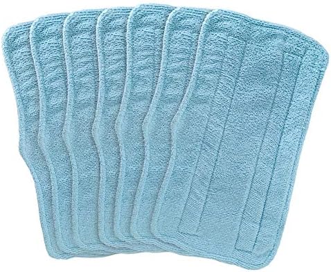 Fushing 7Pcs Steam Mop Pads, Washable Microfiber Cleaning Steamer Replacement Pads for Shark Steam & Spray Mop S3101 S3251 SK460 SK410 S3101n2 S3250 SK435CO SK140 SK141,Blue by Fushing