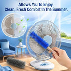 Fan Cleaning Brush, Microfiber Duster for Electric Fan and Blind, Reusable Cobweb Dust Collector, Non-Disassembly Cleaning (Blue, Grey, 2PCS) - Image 3