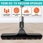 Universal Vacuum Attachments, Horsehair Brush, 1.25" Fit, 360 Swivel - Image 5