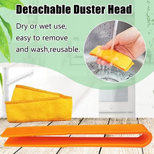 4 Pack Microfiber Blinds Duster, 4 Removable and Washable Sleeves, Cleaner for Window Blinds, Air Conditioner Vents, Fans, Car Vents - Image 6