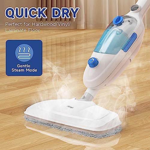 Steam Mop for Hardwood Floor Cleaning, Floor Steamer Cleaner Lightweight for Vinyl, Laminate, Carpet, Tile Hard Floors w/Adjustable Steam Modes & Height, 23ft Cord, 2 Washable Pad - Image 3