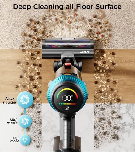 Cordless Vacuum Cleaner, 650W/60Kpa/70 Mins Cordless Stick Vacuum, Self-Standing Wireless Vacuum with LED Displsy, 1.8L Dust Cup, Anti-Tangle Vacuum Cordless, Vacuum Cleaners for Home/Pet Hair/Carpet - Image 4