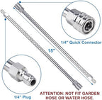 Biswing 16" Pressure Washer Stainless Steel Surface Cleaner with 4 Wheels & 1/4" Quick Connector, Power Washer Attachment with 2 Extension Wand, 2 Replacement Nozzles, 4000 PSI - Image 5