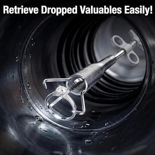 Drain Snake, Drain Clog Remover - Gutter Cleaning Tools Drain Cleaner for Toilet Sewer Shower Kitchen Bathroom Tub Clogged Drains Opener Cleaning Tool, Flexible Grabber Claw Pick Up Reacher (79 inch) - Image 4
