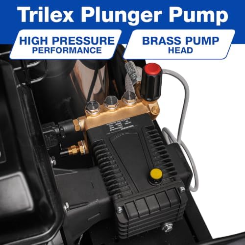 BILT HARD 4000 PSI 4 GPM Hot Water Pressure Washer with 171 Gal Water Tank, 420cc 15HP Gas Engine, Electric Start Skid Mounted Gas Powered Washer with Hose Reel, 49-State Certified - Image 3