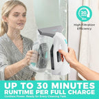 HAUSHOF Electric Window Vacuum Squeegee 11", 2000Pa Cordless Cleaner Set - Image 5