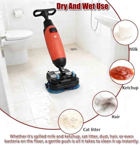 Commercial Floor Scrubber Machine, Electric Buffer Polisher, 17in - Image 4