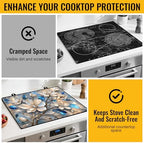 NYZE Stove Top Covers for Electric Stove for Kitchen (Blue Crystal Floral) - Image 4