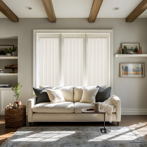 Beige 2 Panels 25 x 68 Inch Sidelight Curtain for Front Door Privacy - Image 3