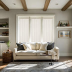 Beige 2 Panels 25 x 68 Inch Sidelight Curtain for Front Door Privacy - Image 3