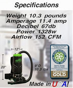 Ezpole Commercial HEPA 4- Stage Filtration Backpack Vacuum with Aluminum Wand and 50' Cord and (5) Heavy Duty Indusrial Duty Attachments - Made in USA - Image 3