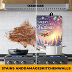 Christmas Stove Top Cover Snowman Stove Top Cover for Home Decoration Kitchen Pad Non-Stick Washable Cooktop Covers Countertop Protector Keep Stove Clean 28"x20" (Tree) - Image 5