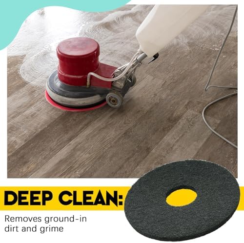 Teenyyou 2 Pcs 17" Black Floor Buffer Pads for Machine - Image 5