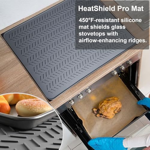 Stove Top Covers for Electric Stove, Thickened Premium Silicone Stove Mat for Glass Top Stove, 30 x 21 Glass Stove Top Cover Protector, Oven Range Top Cover, XL Dish Drying Mat - Image 4