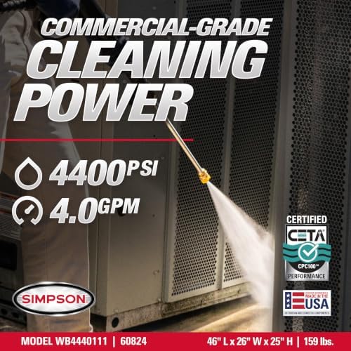 Simpson Water Blaster 4400 PSI Gas Pressure Washer, 4.0 GPM, CRX 420 Engine - Image 2