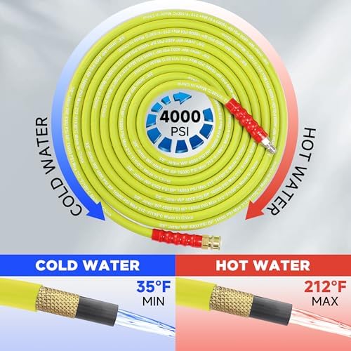 M MINGLE Pressure Washer Hose 50 FT x 3/8" - Replacement Power Wash Hose - Image 2