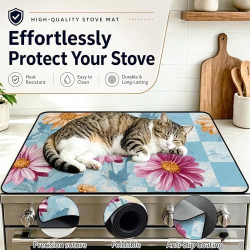 Stove Top Cover,28.5"L x 20.27"W,Heat Resistant Cooktop Protector Mat - Image 5