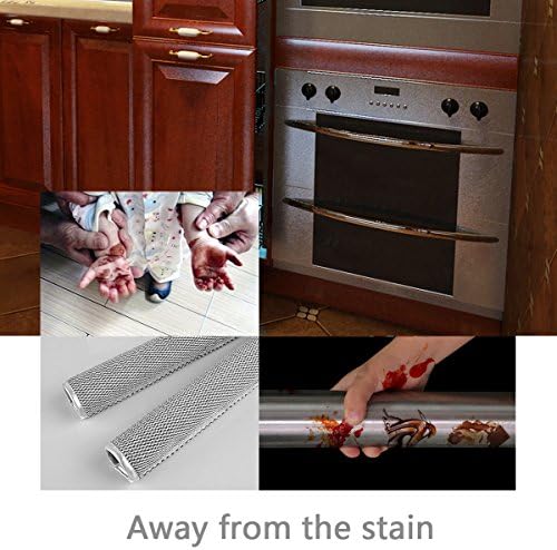OUGAR8 Refrigerator Door Handle Cover Electrical Kitchen Appliances Gloves Fridge Microwave Dishwasher Door Cloth Protector-Catches Drip,Fingerprint Dust Cover (5pcs, Gray Plush) - Image 3