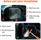 Dickno Car Side Mirror Squeegee, 35.6'' Retractable Rearview Mirror Wiper, Mini Portable Auto Window Squeegee Cleaner, Universal Vehicle Glass Cleaning Tool for Rainy Foggy Weather (Orange) - Image 4