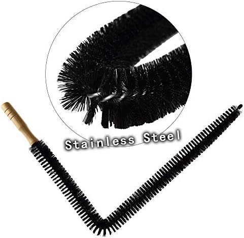 Dryer Vent Cleaner Kit Brush-2 Pack Clothes Lint Trap 30 Inch Long Flexible Pipe Refrigerator Coil Brush - Image 4