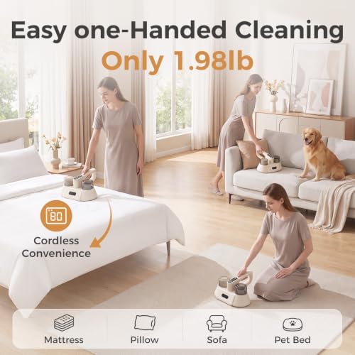 Mattress Vacuum Cleaner, 2LB Cordless Handheld Vacuum - Image 3