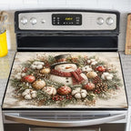 NYZE Christmas Snowman Stove Top Cover for Electric Glass Cooktop 28x20 in by GIVEYOUTHEBEST