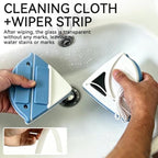 2PCS Magnetic Window Cleaner, P3‑8mm Double Sided Triangle Shape Glass Wiper Washing Brush Tool Glass Cleaner Window Cleaning Squeegee Kit for Outdoor (2PCS) - Image 3