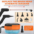 Steam Cleaner for Home & Car-Portable Handheld Steamer for Cleaning with 3-Level Handle, 15s Heat-Up, Large Tank, 16 Accessories - Clean Grease, Grout, Tile, Floor, Couch, Dirt, Furniture - Image 5
