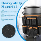 HODRANT Trash Can Caddy Bag with 13 Pockets Fit 32-55 Gallon Garbage Bin - Image 5