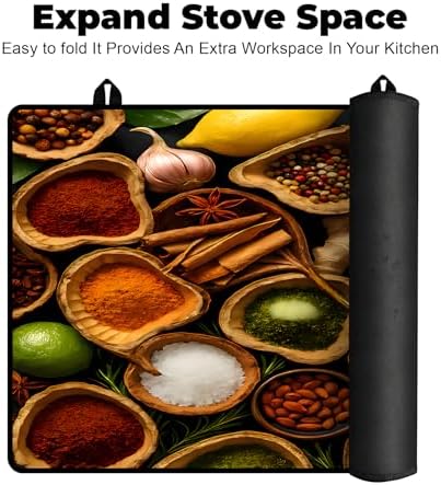Stove Top Cover for Glass Electric Stove, 28.5"x 20.5" Heat Resistant Cooktop Protector Mat with Non-Slip Rubber Backing, Scratch Protection and Counter Space Mat - Image 6