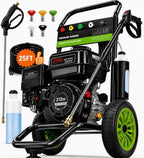 4200 PSI Gas Pressure Washer, 4.0 Max GPM 212CC 7HP Commercial Gas Power Washer, Spray Gun and Wand, 5 Nozzle Set, for Cars/Fences/Driveways/Homes/Patios/Furniture by Steupoek