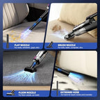 MONOZEL Cordless Handheld Vacuum Cleaner, 18000Pa 2 in 1 Car Vacuum Cleaner&Air Duster, 130W Brushless Motor with 7800mAh Battery, LED Light and Multi-Nozzles, Portable for Car, Home, Office, Pet - Image 4