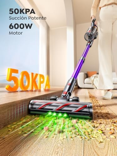 INTETURE Cordless Vacuum Cleaner, 650W 55KPA 70 Mins Vacuum Cleaners for Home, Anti-Tangle Stick Vacuum with Touch Screen, Wall Mount Charging, Upgraded Vacuum Cordless for Pet Hair/Carpet/Floors - Image 2