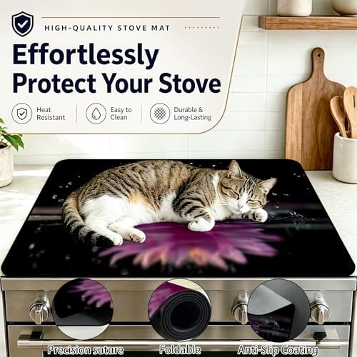 Stove Top Cover,28.5"L x 20.35"W,Heat Resistant Cooktop Protector Mat - Image 5