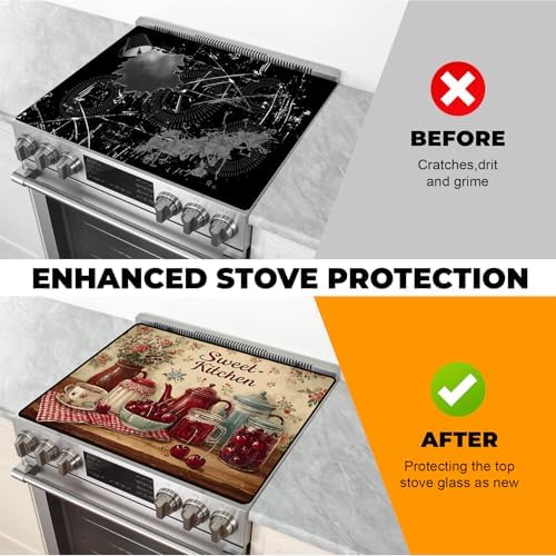 Heat-resistant Stove Top Cover - 28.5" X 20.5" Cooktop Protector Covers, Scratch-resistant Washable Pad Kitchen Countertop Mat (Teapot, 28.5" x 20.5") - Image 5